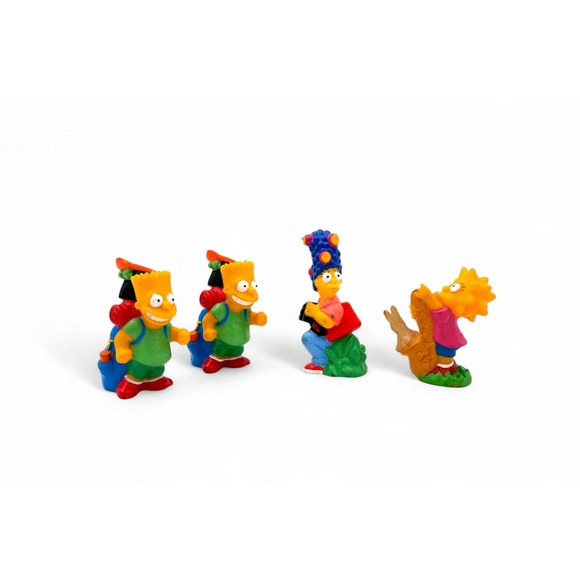 Vtg 1990 Burger King Simpsons Camping PVC Figurine Toy Set Of‎ 4 90s Retro - Picture 7 of 8